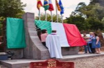 Foto - LEÃO DE SAN MARCOS É INAGURADO NA LINHA QUARTA SÃO MARCOS