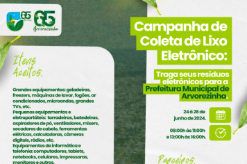 Campanha de Recolhimento de Resíduos Eletrônicos.