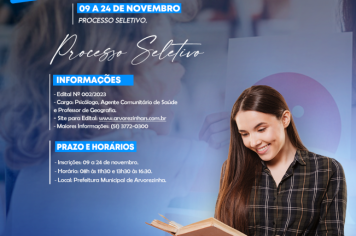 Processo Seletivo Aberto!