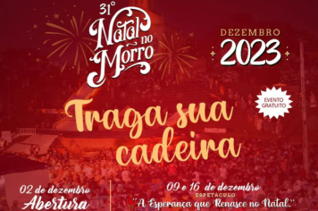 31° Natal no Morro - TRAGA SUA CADEIRA. 