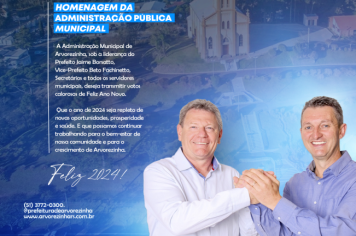 Feliz Ano Novo: Gratidão e Desejos da Administração Municipal de Arvorezinha para 2024!