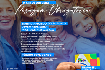 Pesagem obrigatória.