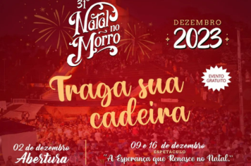 31° Natal no Morro - TRAGA SUA CADEIRA. 