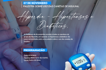 Palestra sobre o uso das canetas de Insulina. 