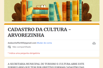 CADASTRO DA CULTURA - ARVOREZINHA. 