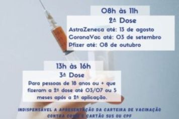 VACINAÇÃO CONTRA COVID-19 SERÁ NESTA SEXTA-FEIRA, 03 DE DEZEMBRO‼ CONFIRA O CALENDÁRIO