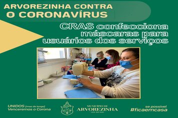 CRAS SEGUE CONFECCIONANDO MÁSCARAS PARA USUÁRIOS DOS SERVIÇOS