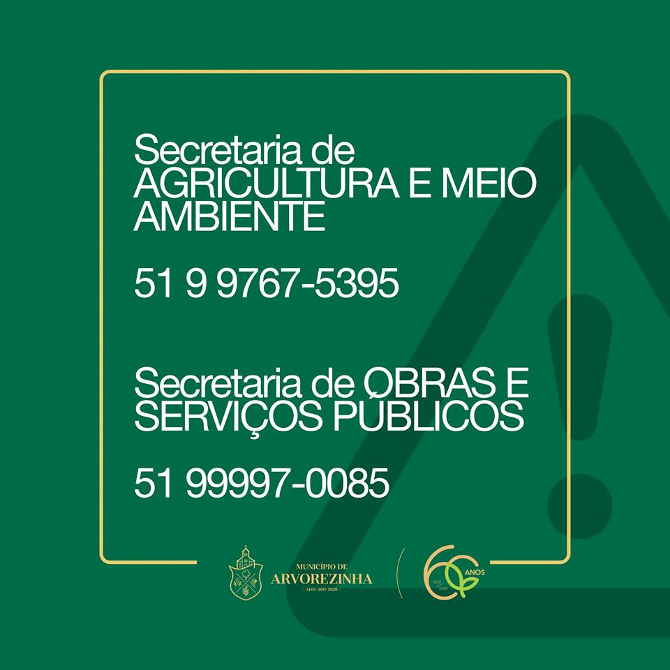 SECRETARIAS DE OBRAS E AGRICULTURA INFORMA