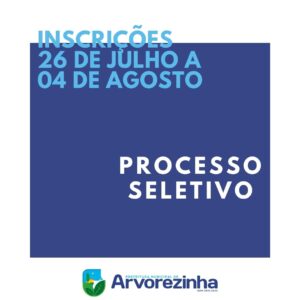 ️A ADMINISTRAÇÃO MUNICIPAL DE ARVOREZINHA ABRIRÁ INSCRIÇÕES DE PROCESSO SELETIVO PARA CADASTRO RESERVA EM DIVERSAS ÁREAS