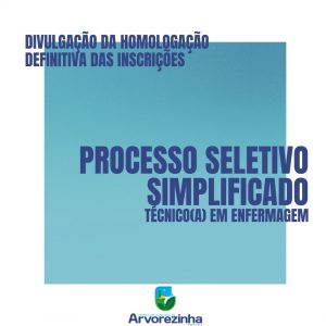 ATENÇÃO PARA HOMOLOGAÇÃO DEFINITIVA DAS INSCRIÇÕES PARA O CARGO DE TÉCNICO(A) EM ENFERMAGEM‼