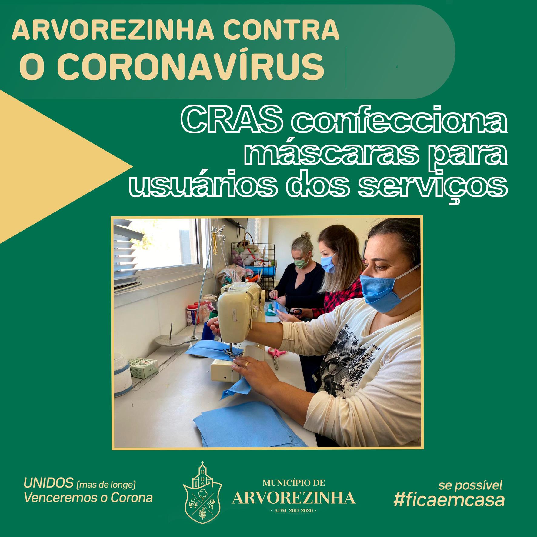 CRAS SEGUE CONFECCIONANDO MÁSCARAS PARA USUÁRIOS DOS SERVIÇOS