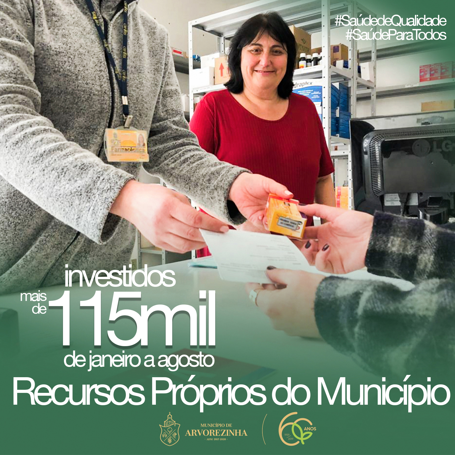 ADMINISTRAÇÃO MUNICIPAL INVESTE MAIS DE R$ 115 MIL DE RECURSOS PRÓPRIOS EM MEDICAMENTOS