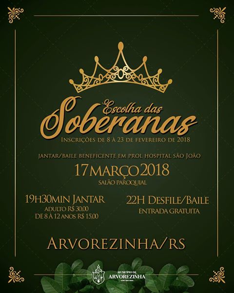 ANIVERSÁRIO DO MUNICÍPIO SERÁ COMEMORADO COM JANTAR BENEFICENTE E BAILE COM ESCOLHA DAS SOBERANAS DA 9ª FEMATE