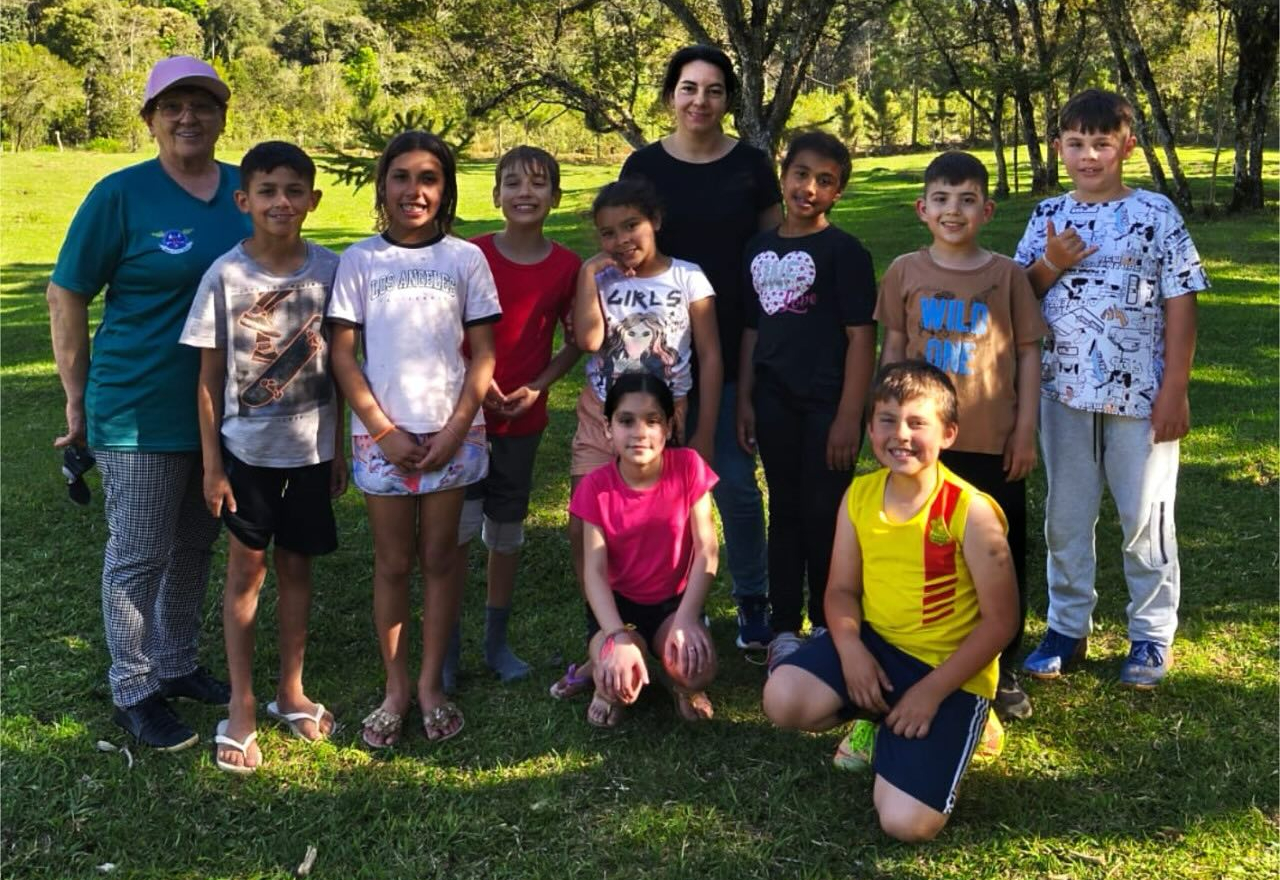 Momento de contato com a natureza